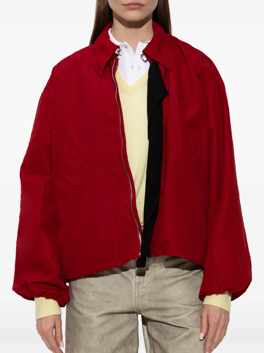 LOEWE Jack met gedrapeerd detail en geborduurd logo Rood