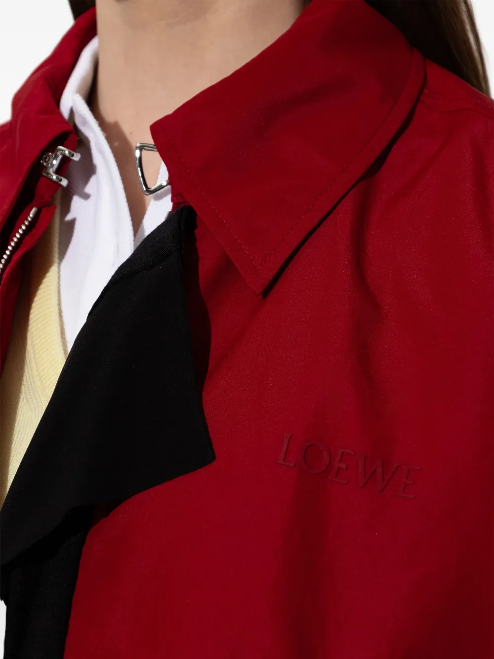 LOEWE Jack met gedrapeerd detail en geborduurd logo Rood