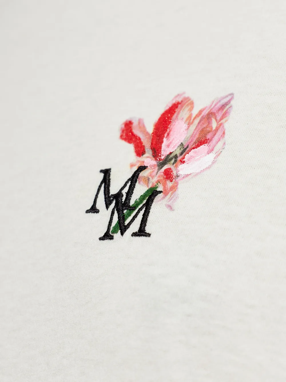 Maison Margiela T-shirt met bloemenprint Wit
