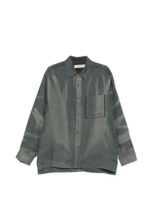 Homme Plissé Issey Miyake Pleated Shirt | Blue | FARFETCH AO