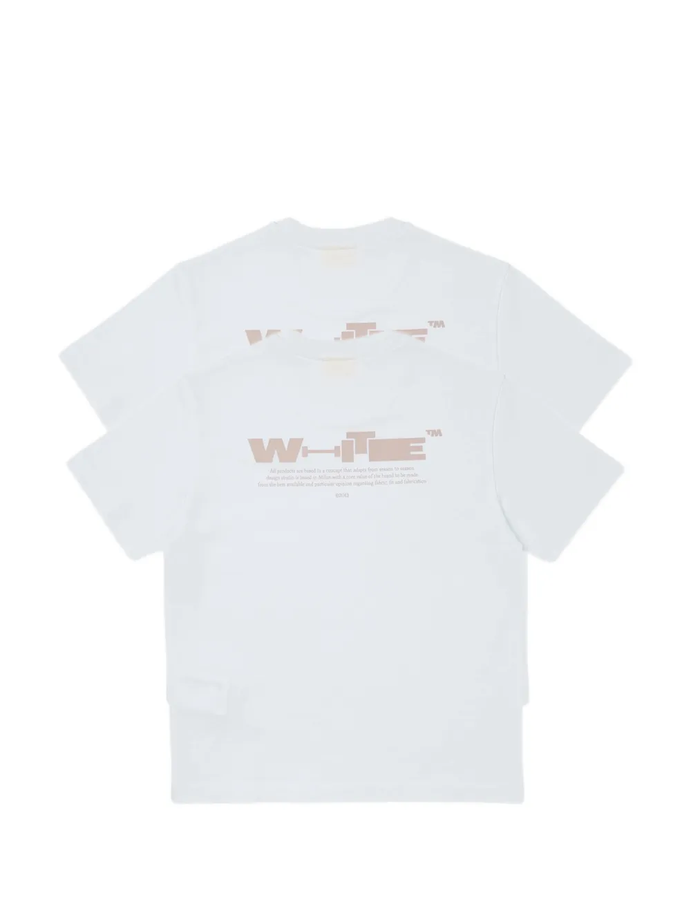 Off-White Kids Type T-shirt Wit