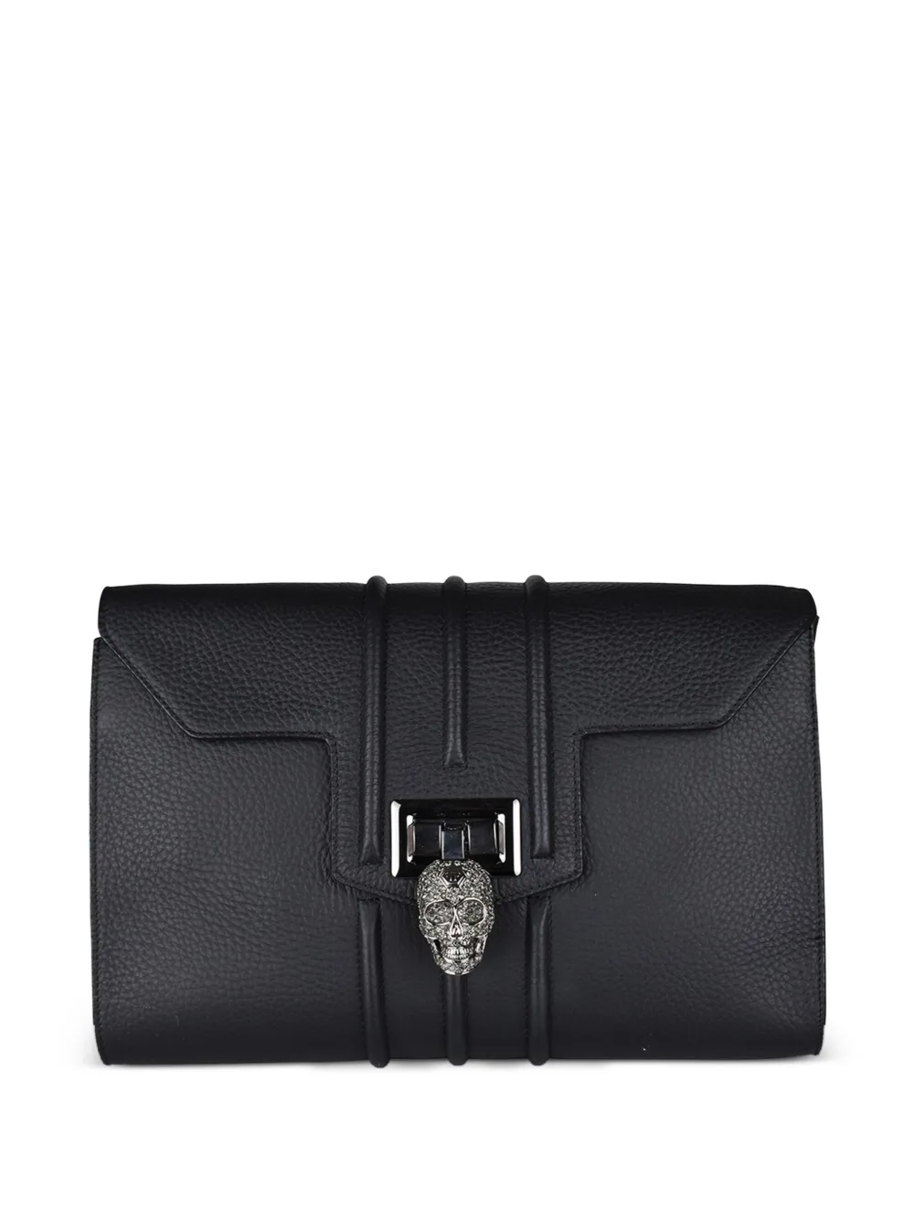 Philipp Plein Borsa a spalla con strass - Nero