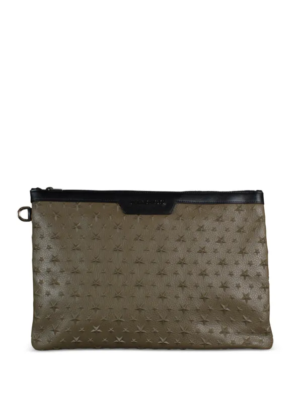 Jimmy Choo Inlaid Stars Clutch Bag in Brown