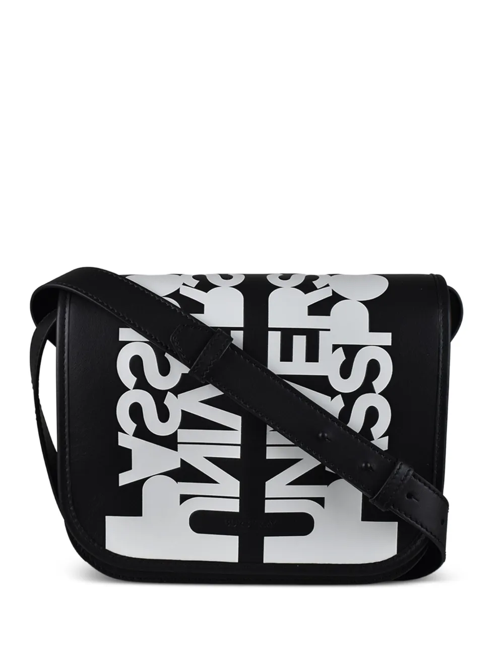 Burberry Borsa messenger Rider in pelle - Nero