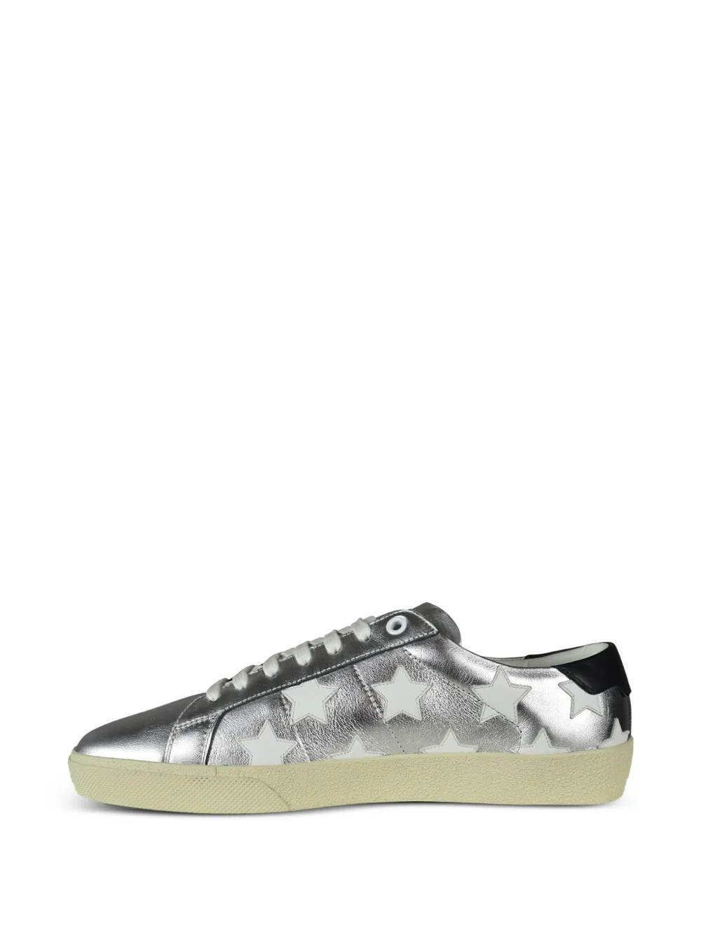 Saint Laurent Court Classic sneakers met sterpatch Zilver