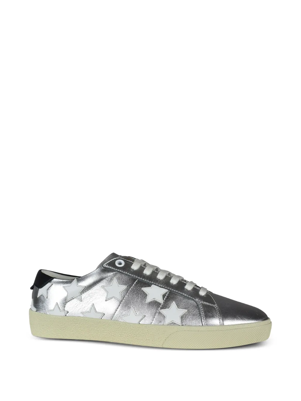 Saint Laurent Court Classic sneakers met sterpatch Zilver