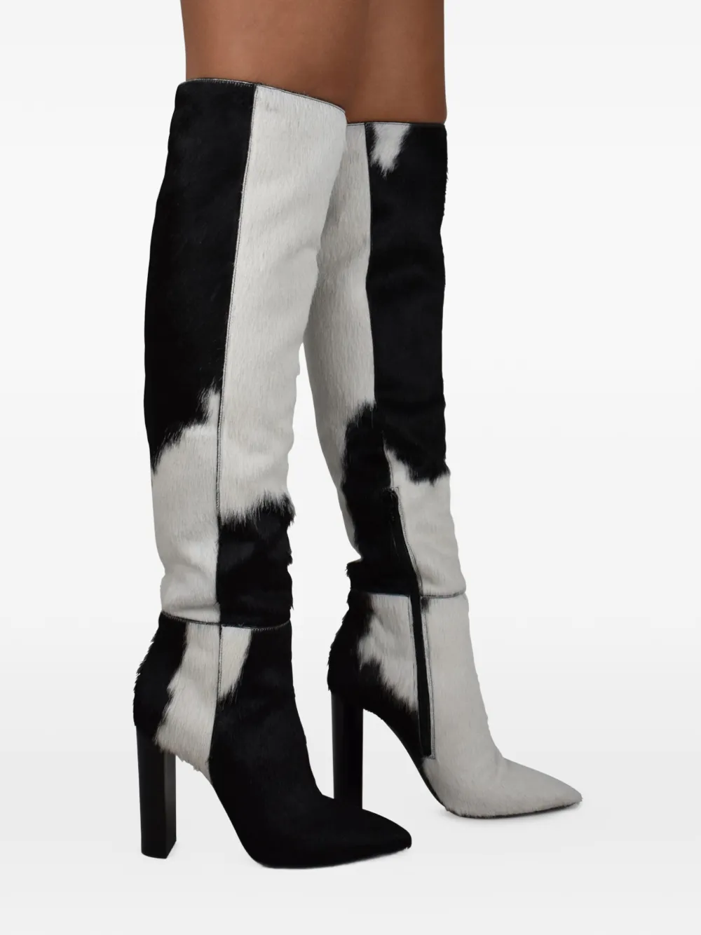 Saint Laurent 76 laarzen met puntige neus Zwart