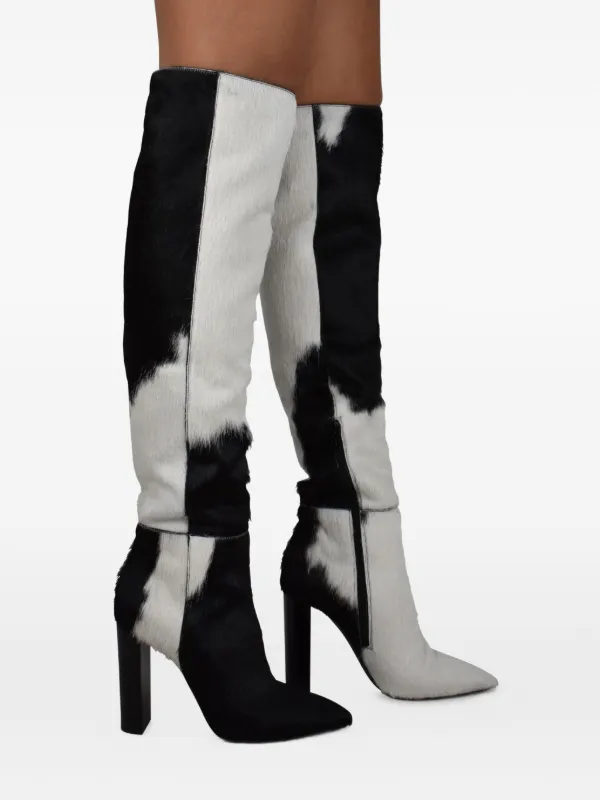 Saint Laurent 76 Pointed Boots | Black | FARFETCH