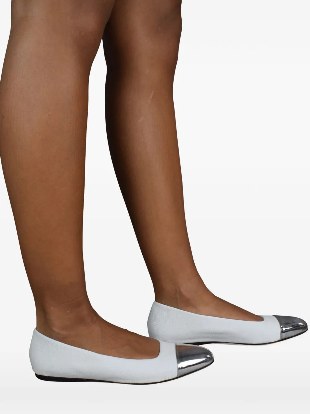 Jimmy Choo Watson cap-toe ballet flats Wit