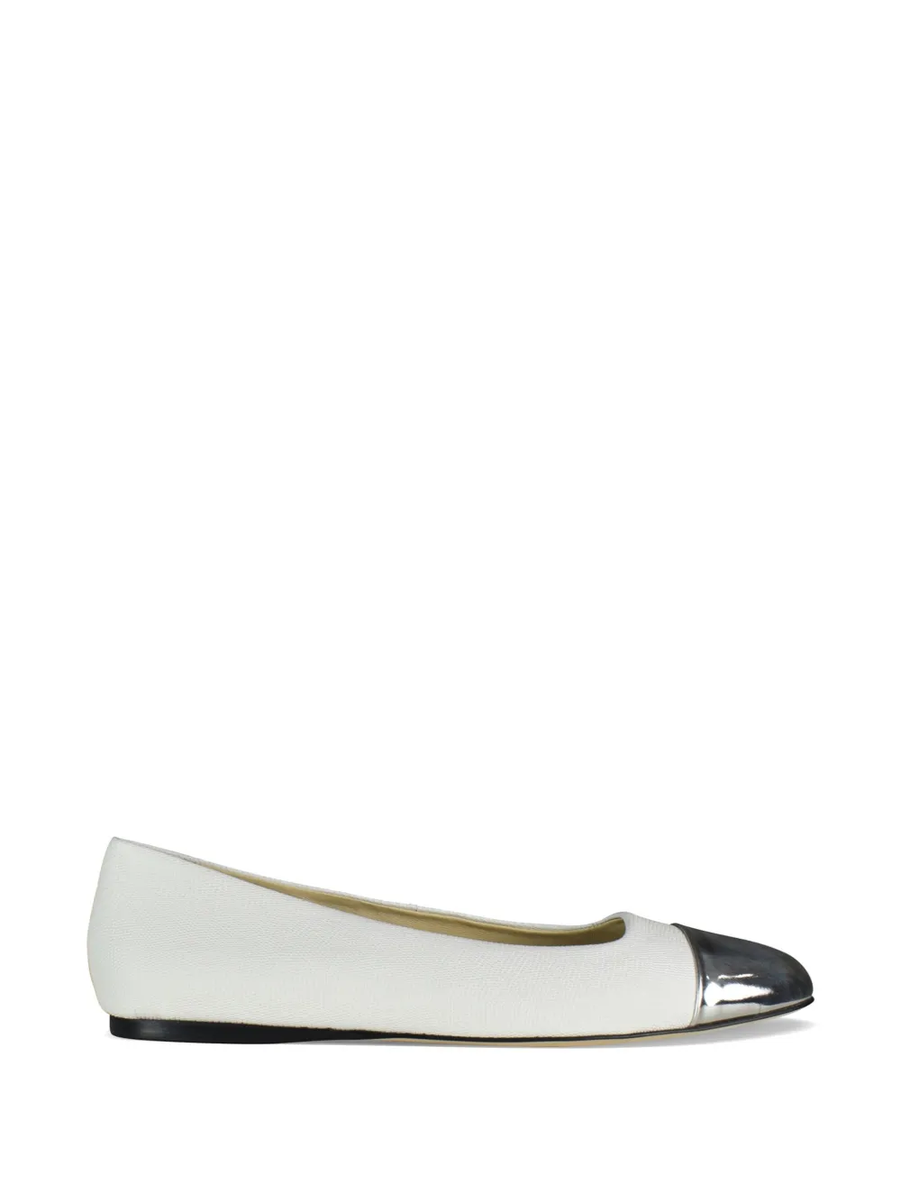 Jimmy Choo Watson cap-toe ballet flats - Bianco