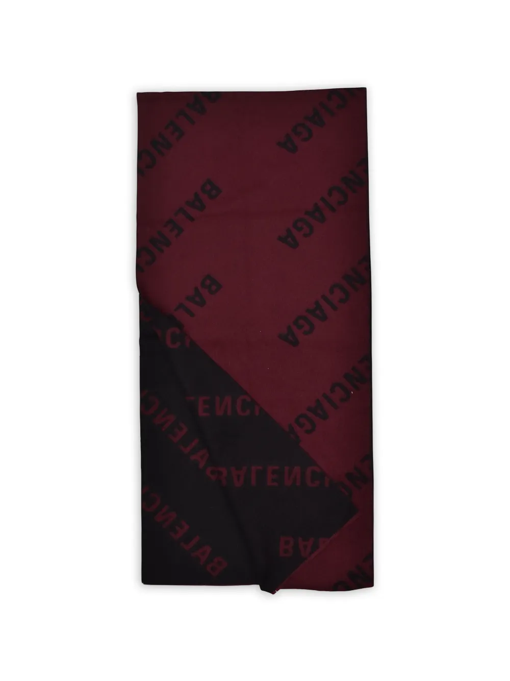 Balenciaga Tweekleurige sjaal met monogram Rood