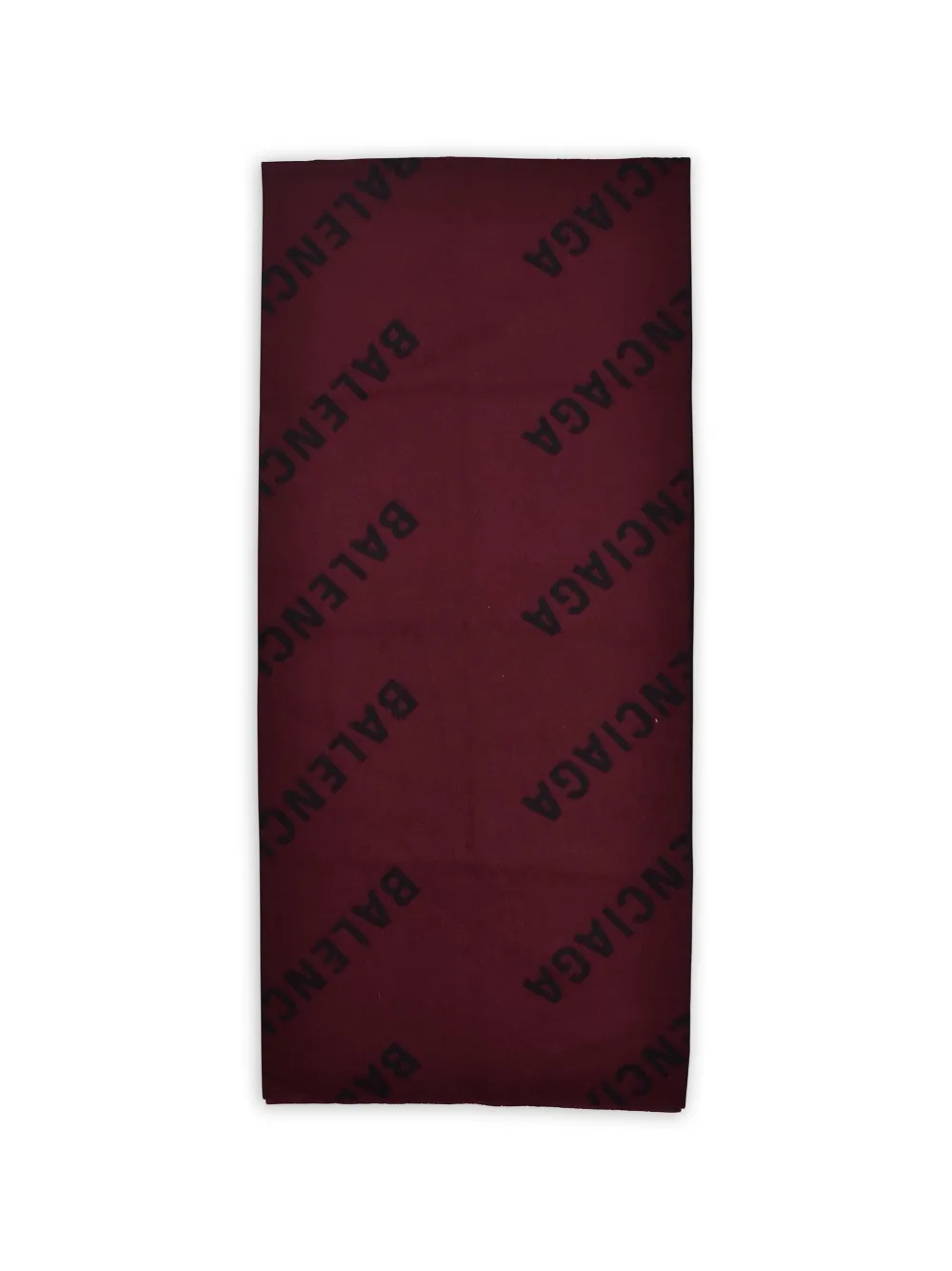 Balenciaga Zweifarbiger Schal mit Monogramm - Rot