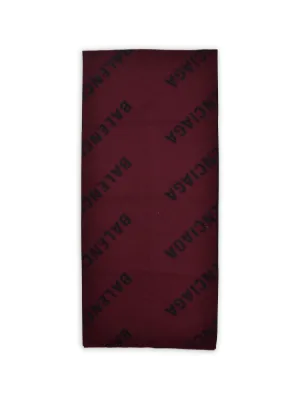 Balenciaga Fringed jacquard-logo Scarf | Black | FARFETCH