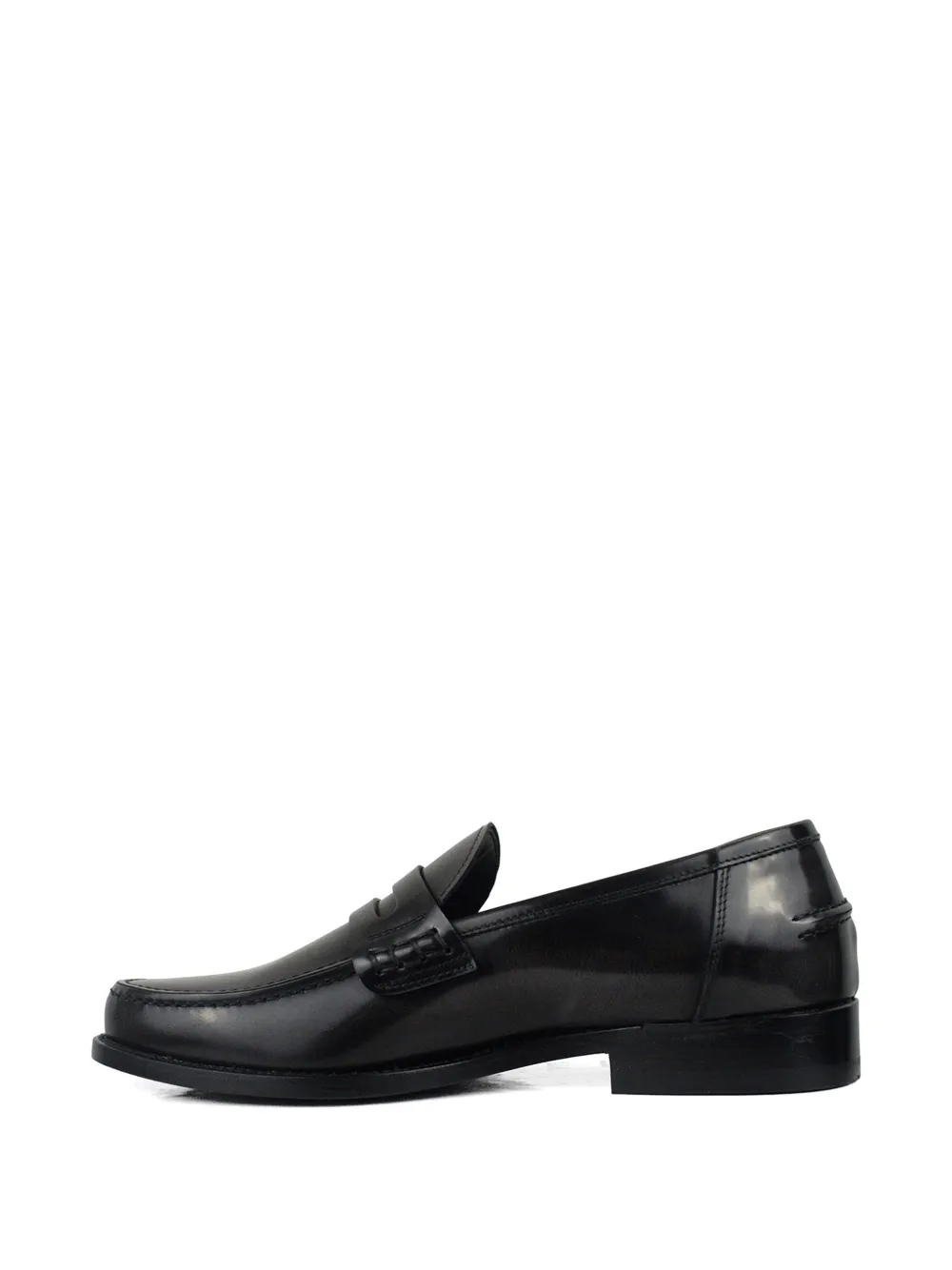 Alberto Fasciani Glanzende leren loafers Zwart