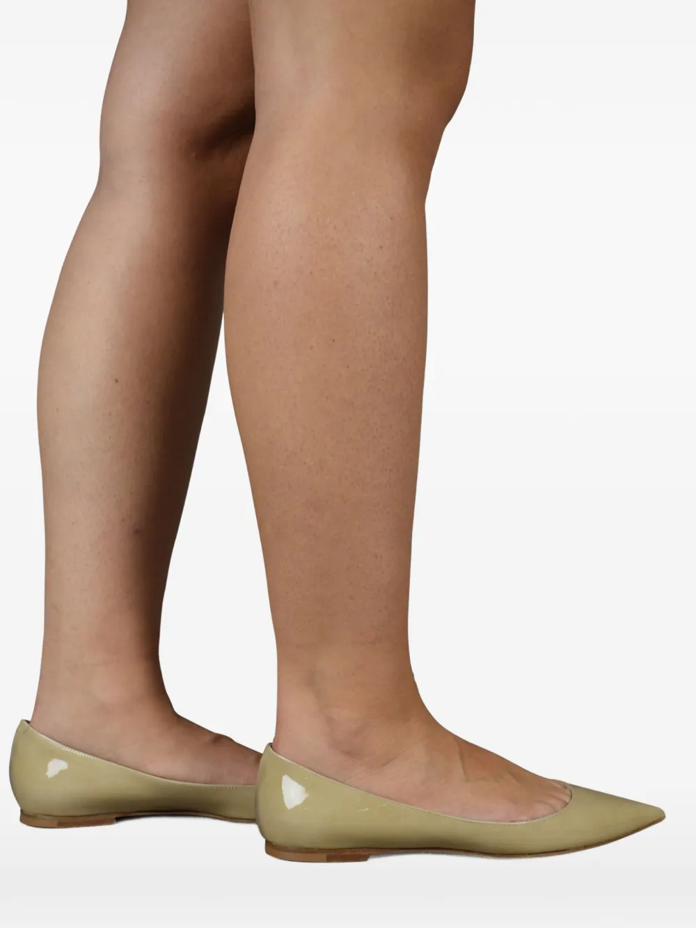 Jimmy Choo Alina pointed-toe ballet flats Beige