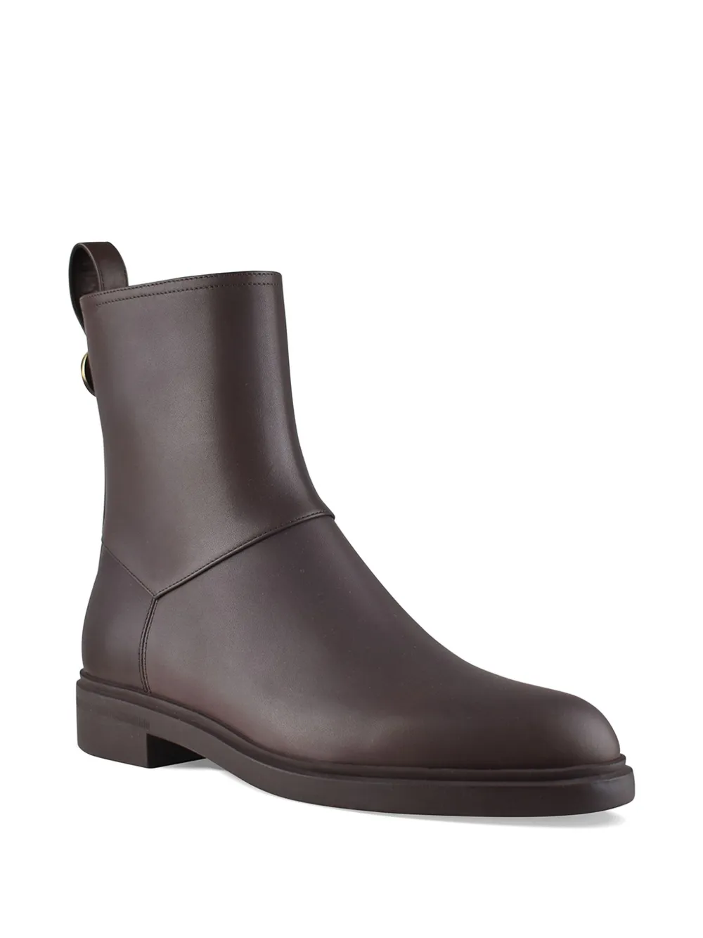 Loro Piana Kilda leren laarzen met gegraveerd detail Bruin
