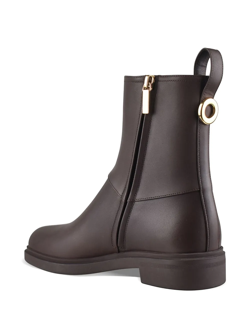 Loro Piana Kilda leren laarzen met gegraveerd detail Bruin