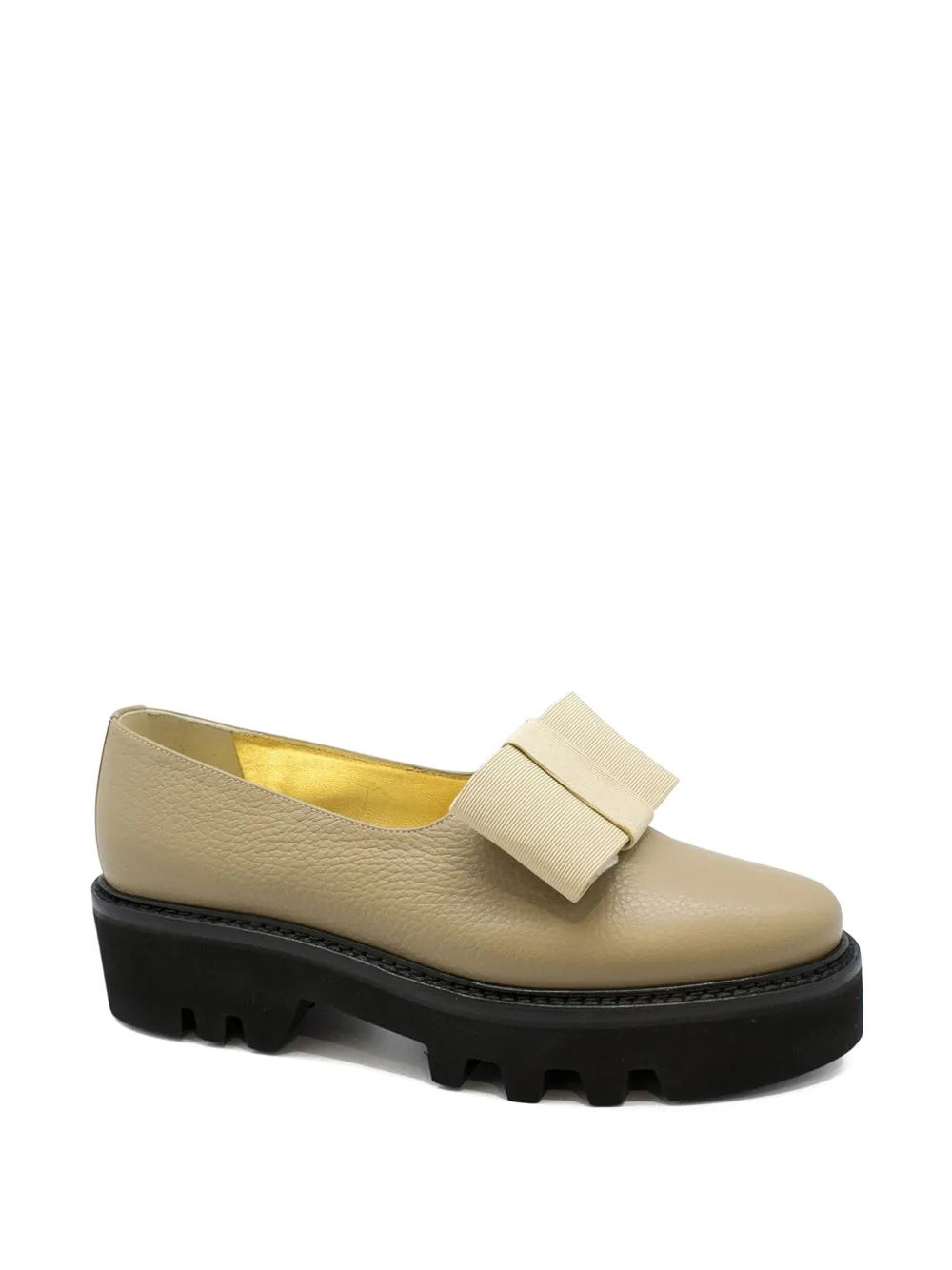 Walter Steiger Leren loafers met strik Beige