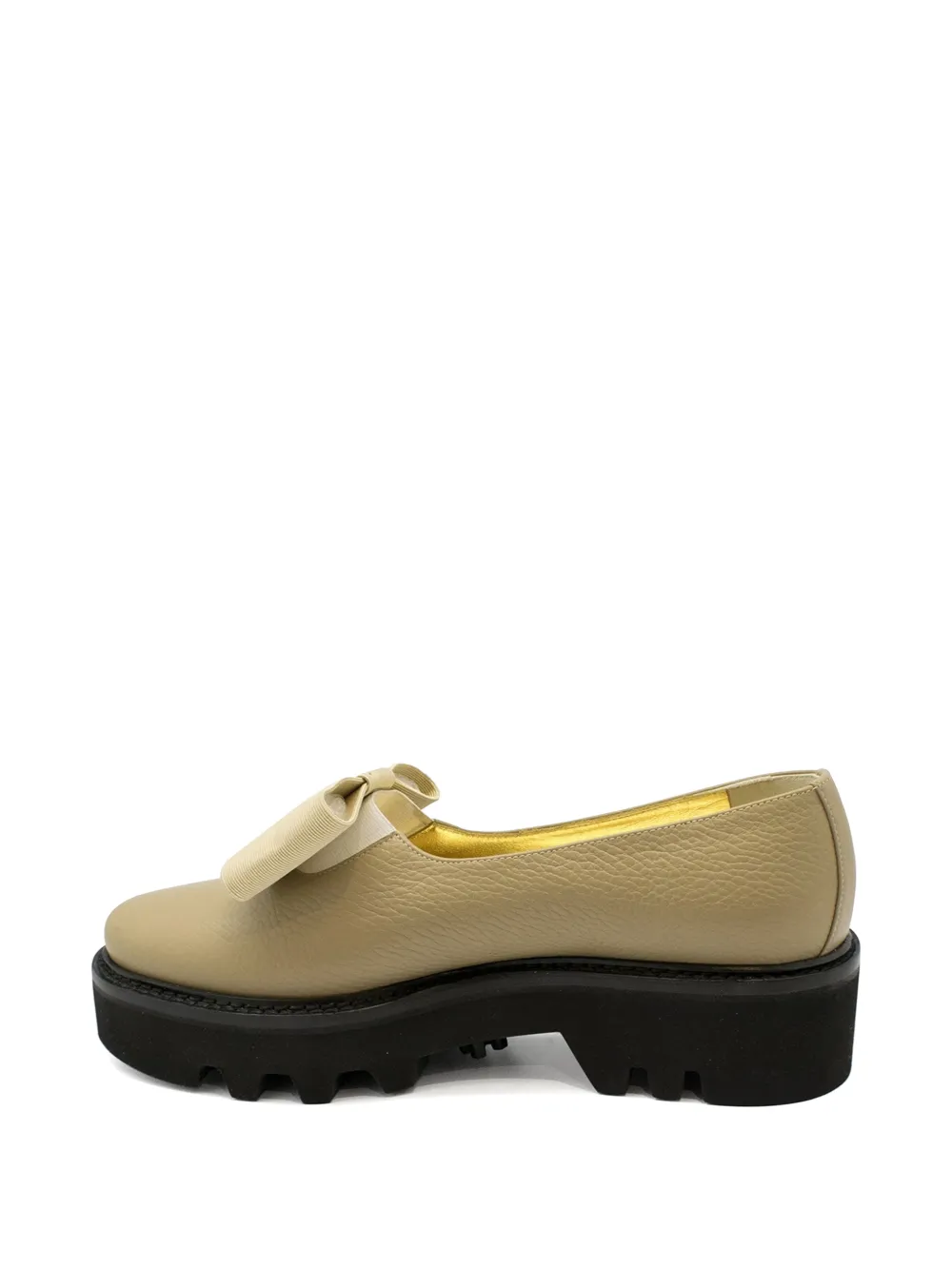 Walter Steiger Leren loafers met strik Beige