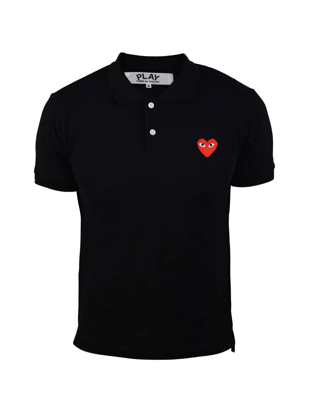 Comme des Garçons Homme Polo con ricamo - Nero