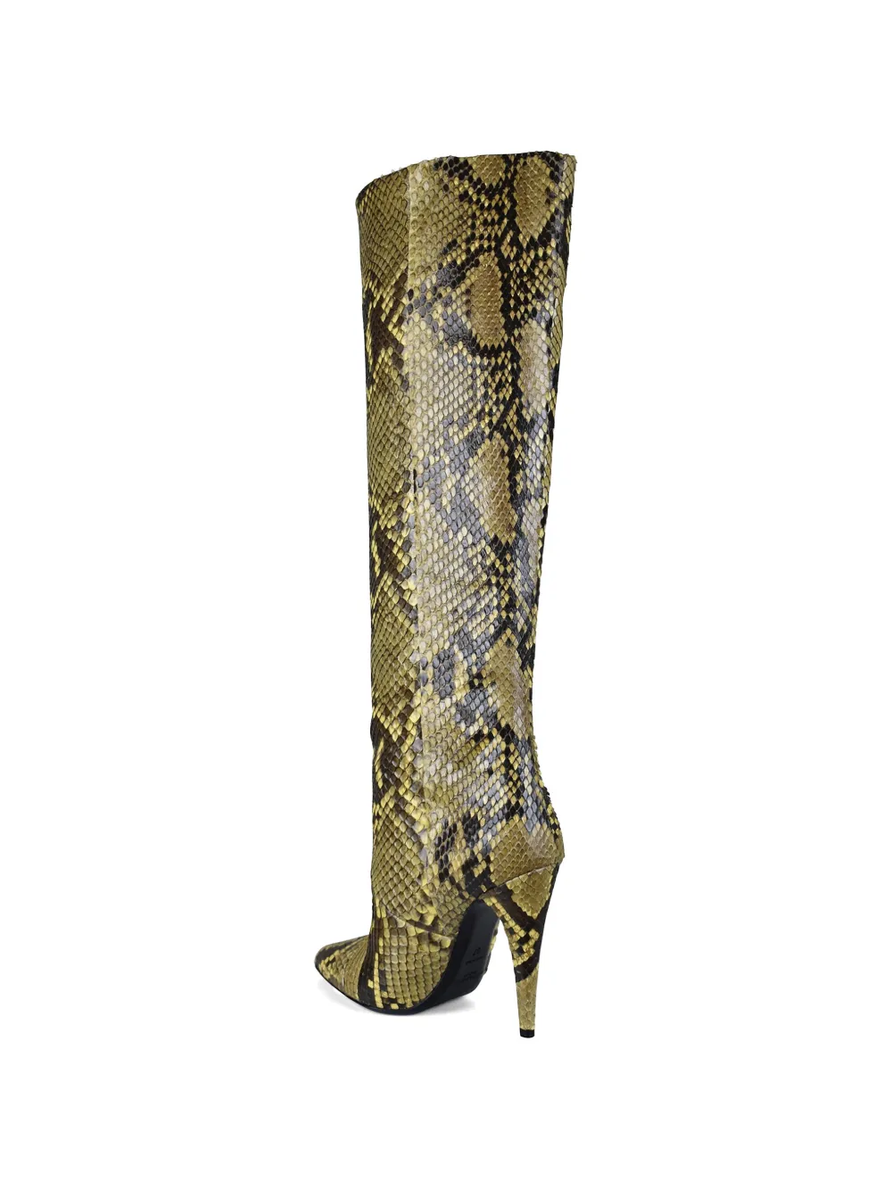 Saint Laurent Abby laarzen met python-print Beige