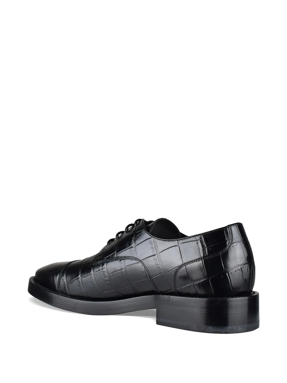 Balenciaga Derby schoenen met krokodillenprint Zwart
