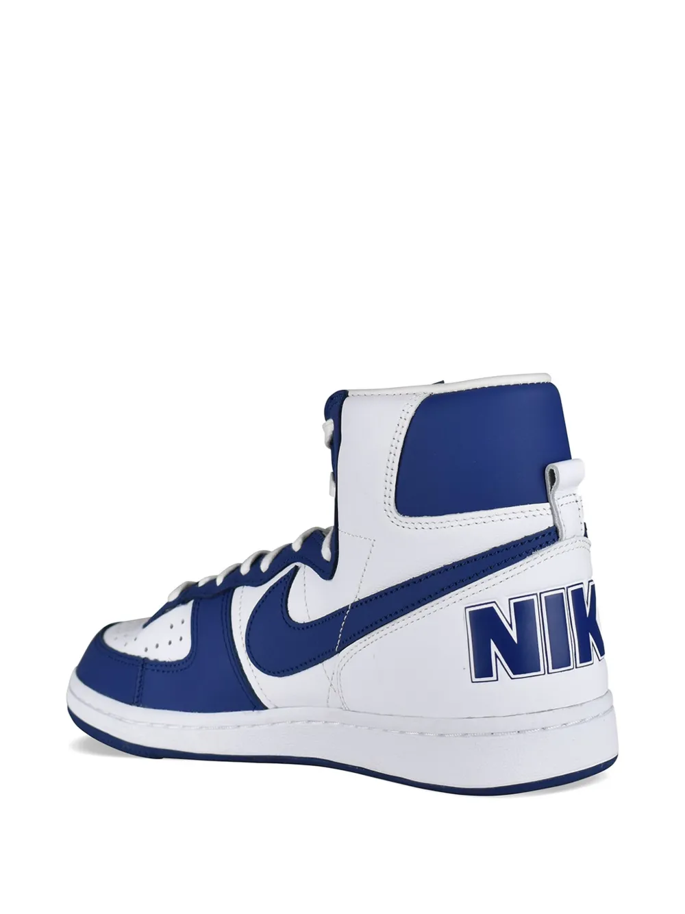 Comme des Garçons Homme x Nike high-top sneakers met swoosh Wit
