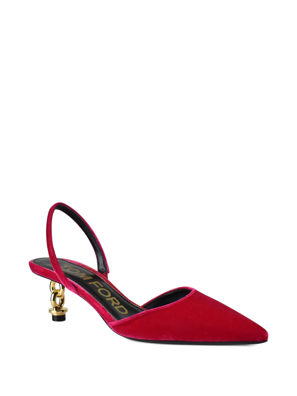 TOM FORD Chain fluwelen pumps Roze