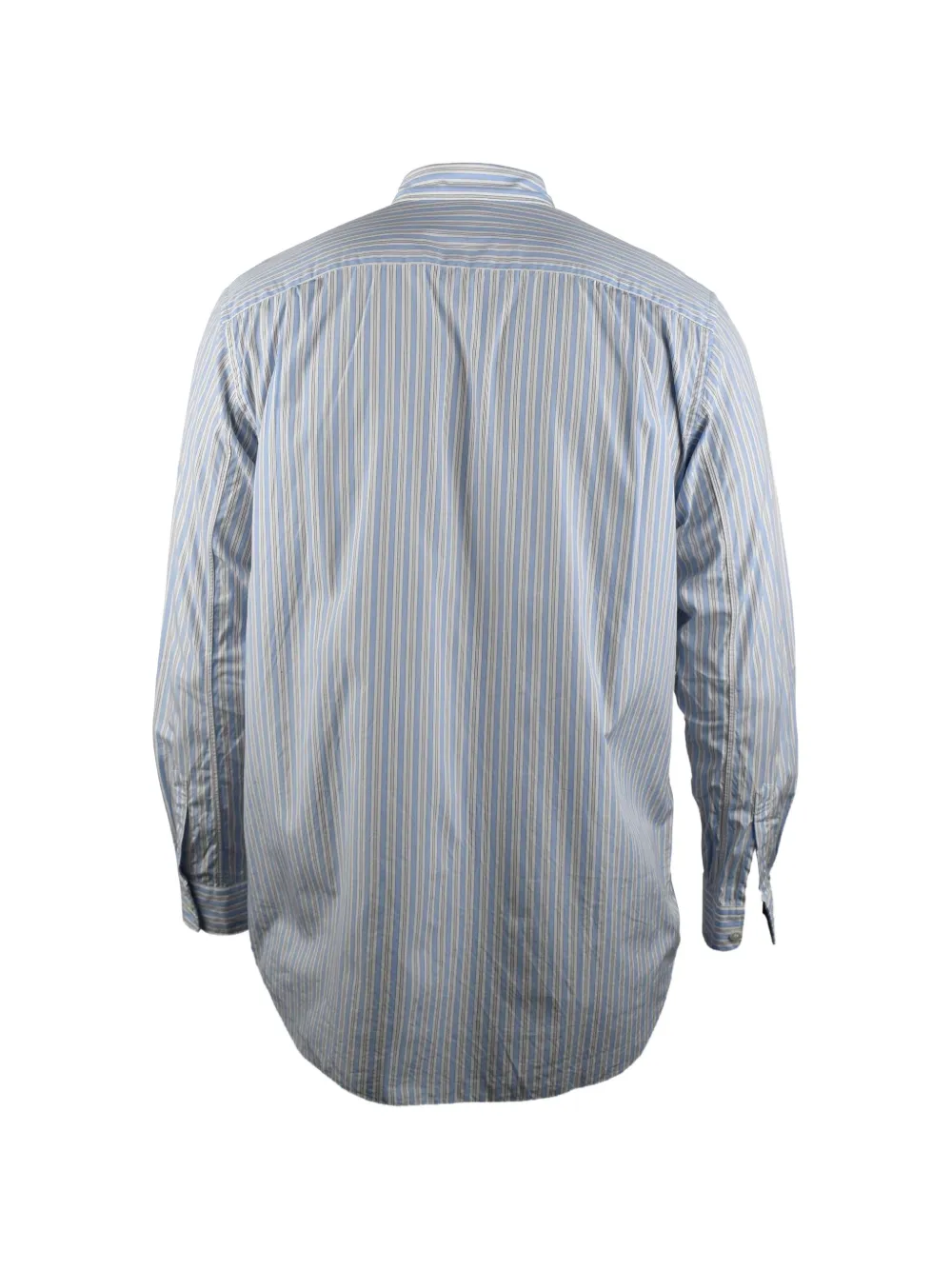 Comme des Garçons Homme Gestreept overhemd met geborduurd hart Blauw