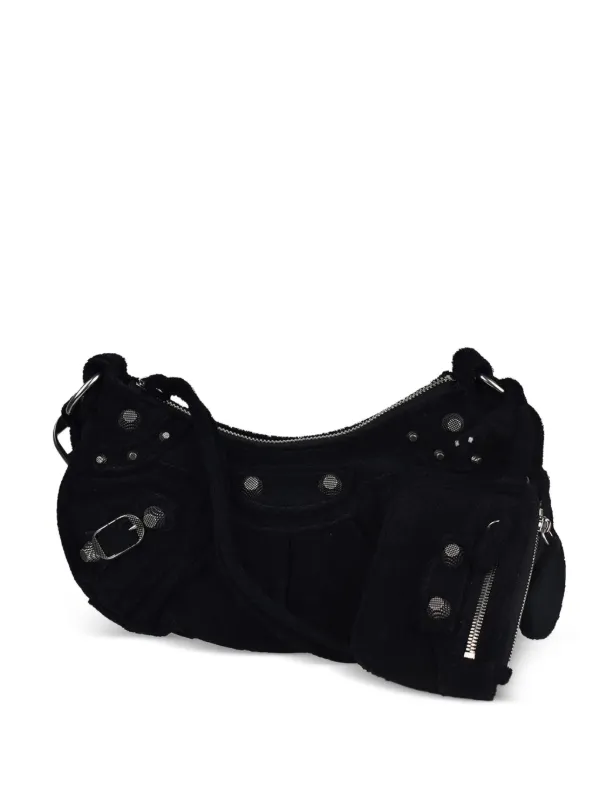 Balenciaga Cagole Silver-tone Tote Bag in Black