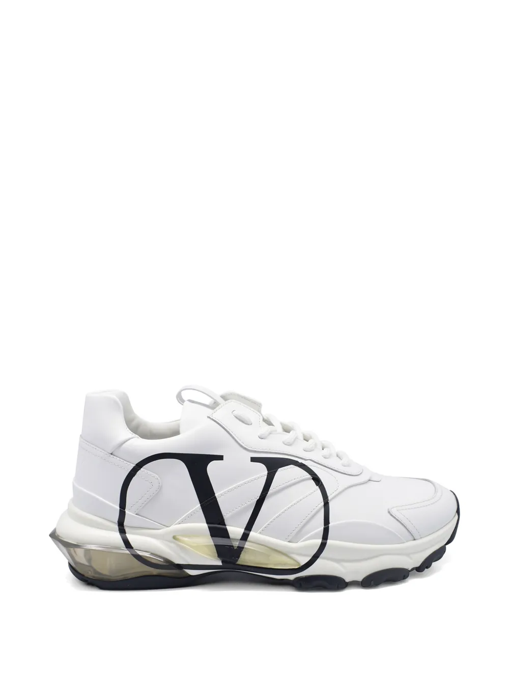 Valentino Garavani logo-detail leather sneakers - White