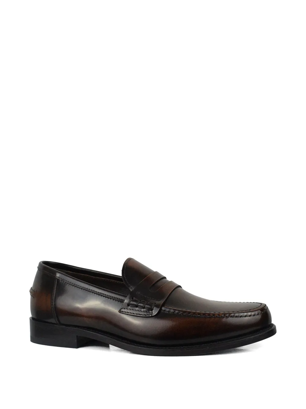 Alberto Fasciani Leren loafers Bruin