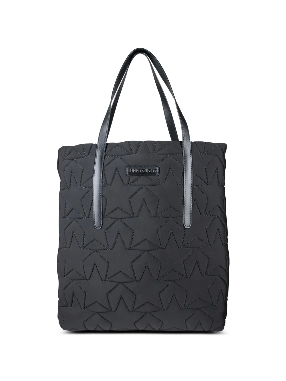 Jimmy Choo star-shaped leather tote bag - Black
