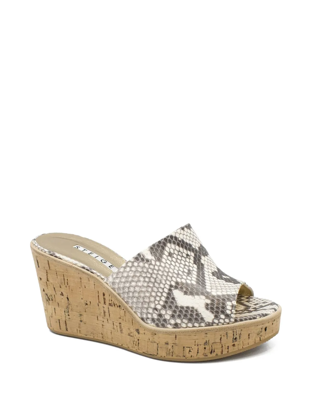 Walter Steiger Muiltjes met plateauzool Wit