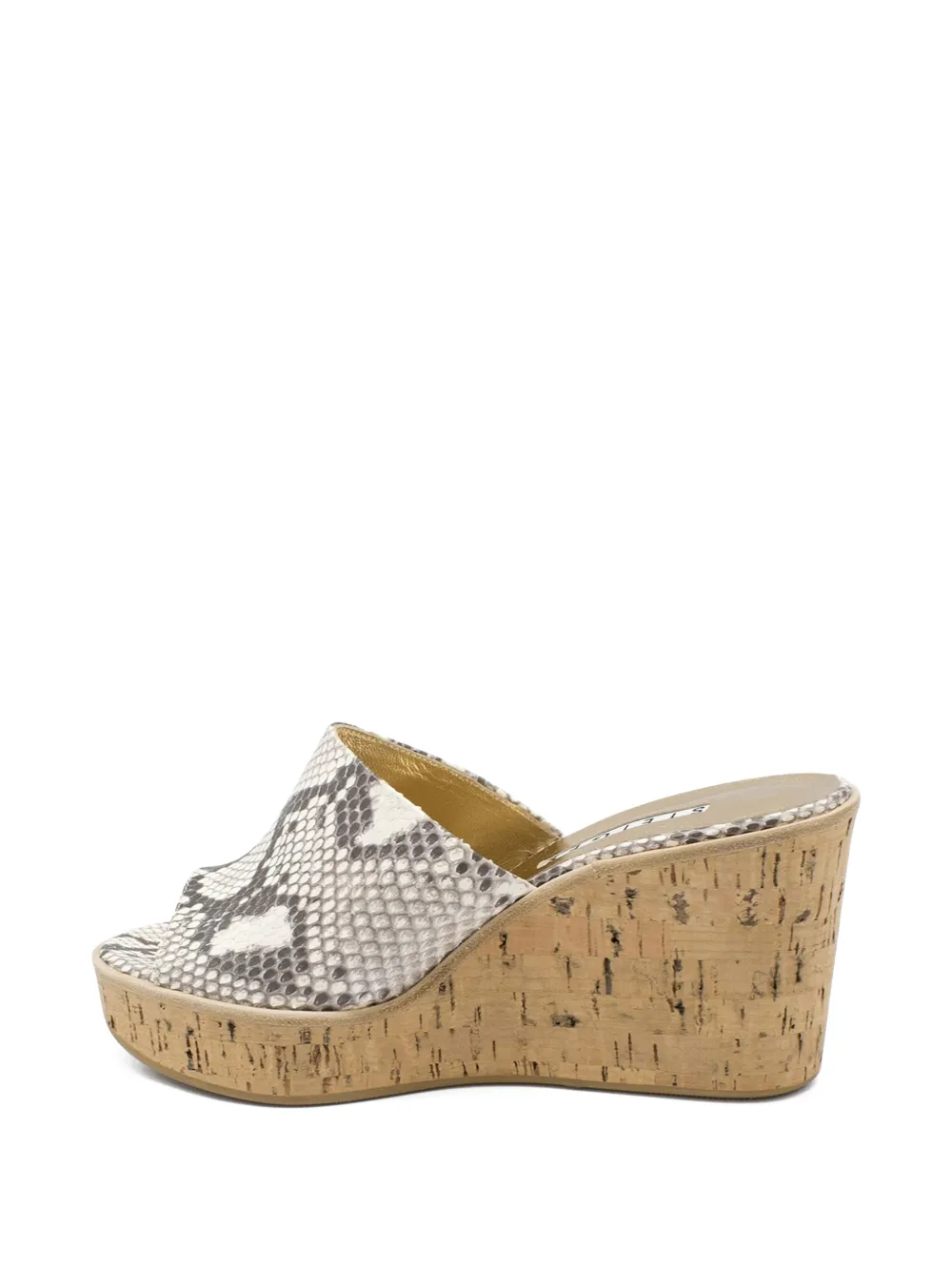 Walter Steiger Muiltjes met plateauzool Wit