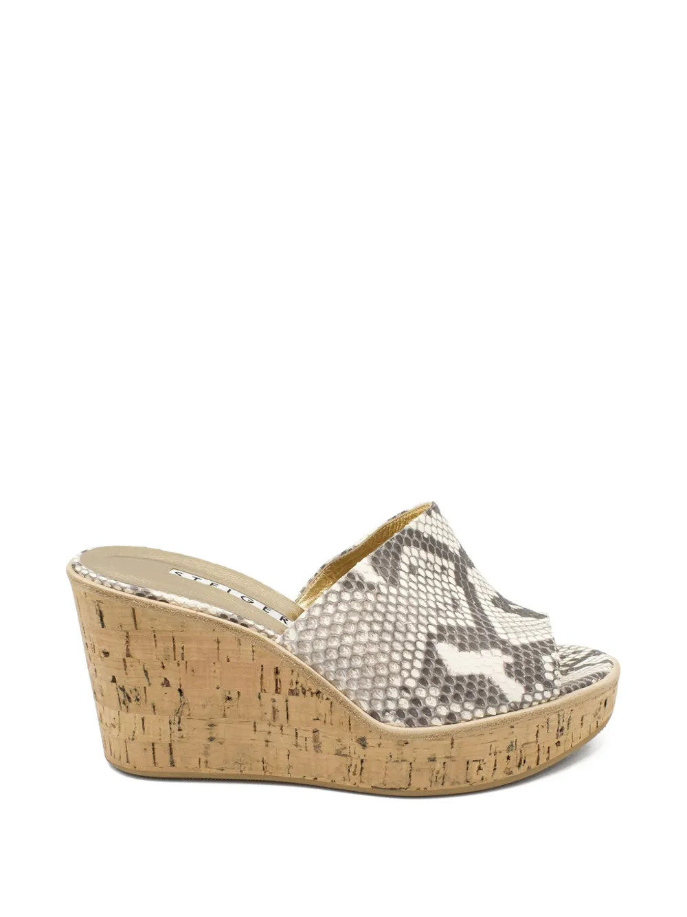 Walter Steiger Muiltjes met plateauzool Wit