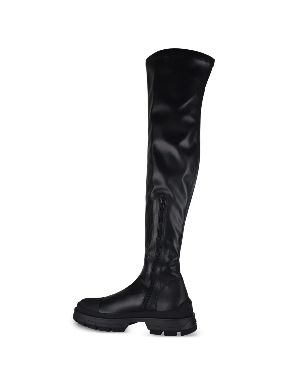 Moncler Hevea Logo Patch Boots In Black