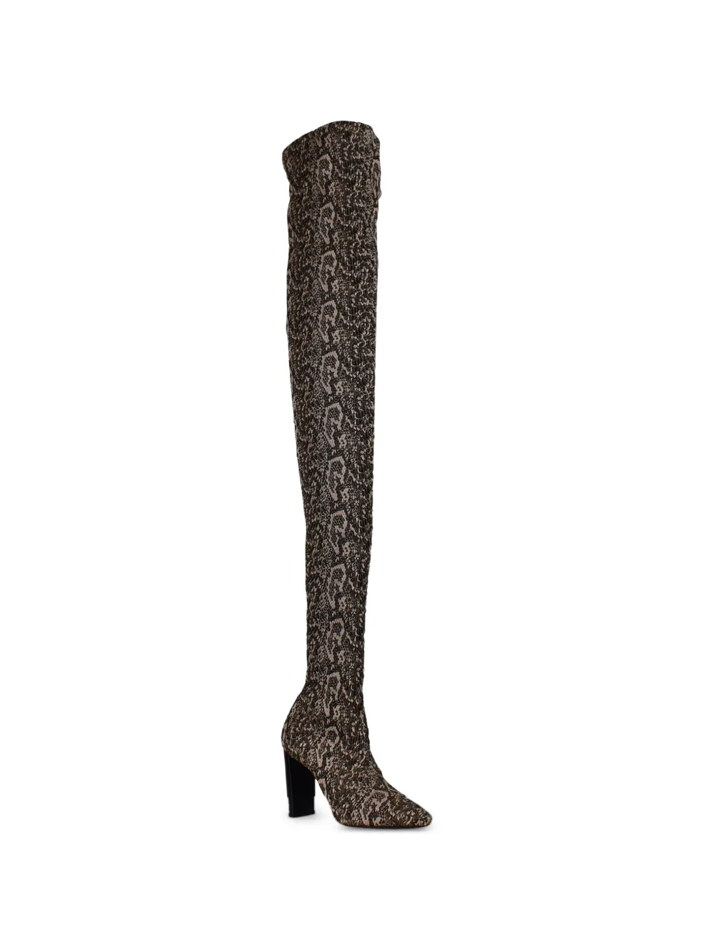 Saint Laurent Moon laarzen met pythonprint Bruin
