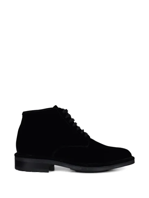 Saint Laurent velvet ankle boots