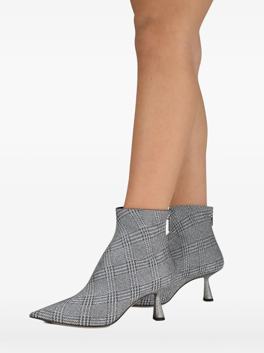 Jimmy Choo Kix geruite laarzen met glitter Grijs