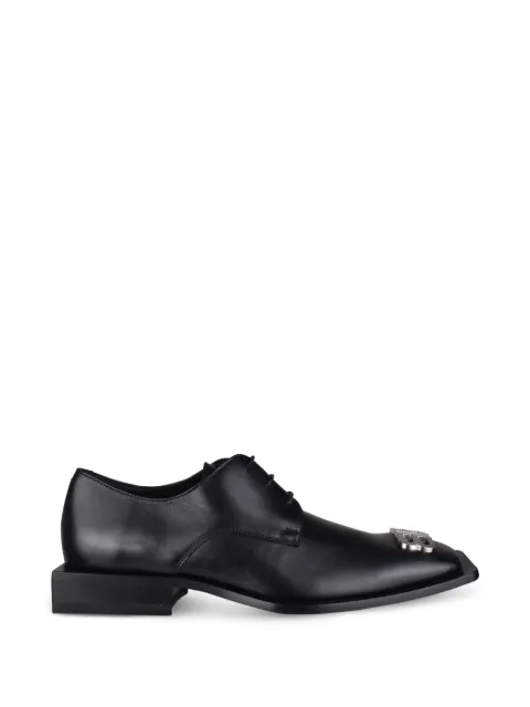 Balenciaga logo square toe derby shoes
