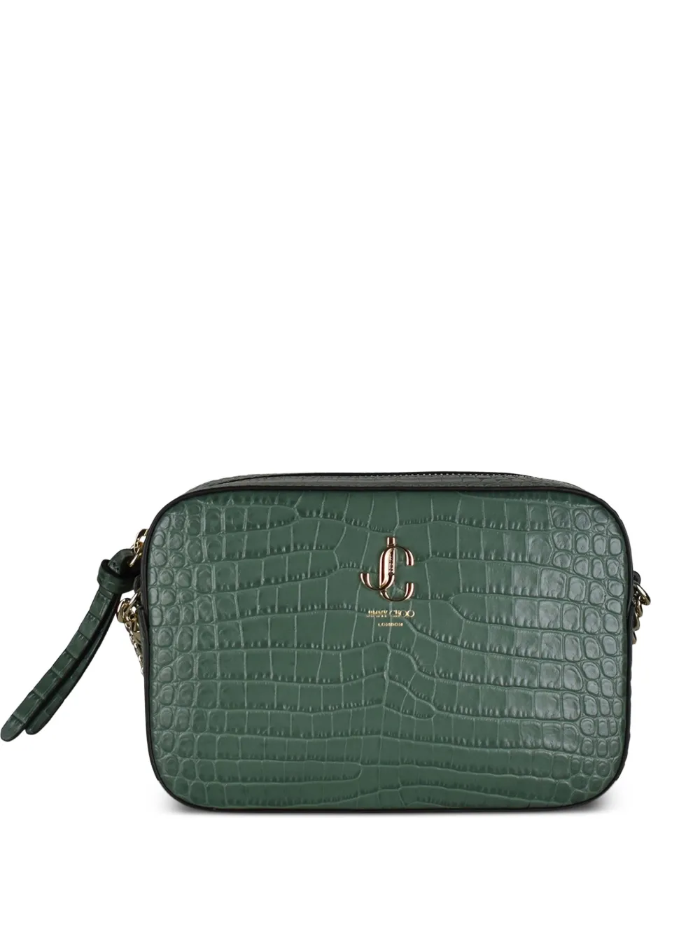 Jimmy Choo Schultertasche mit Logo - Grün