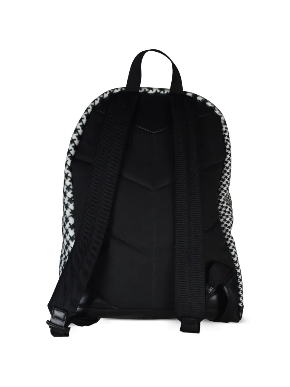 Jimmy Choo Houndstooth Print Backpack In White