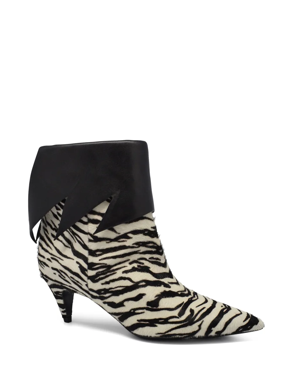 Saint Laurent Laarzen met zebra-effect Wit