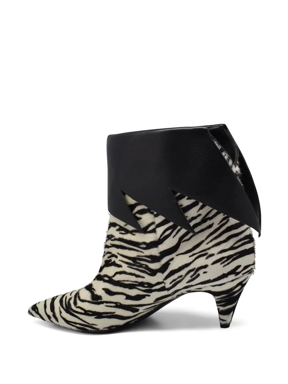 Saint Laurent Laarzen met zebra-effect Wit