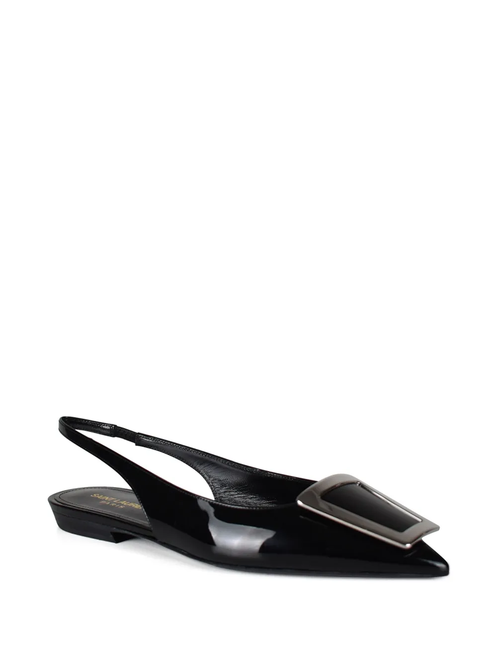 Saint Laurent Maxine ballerina's met metalen ornament Zwart