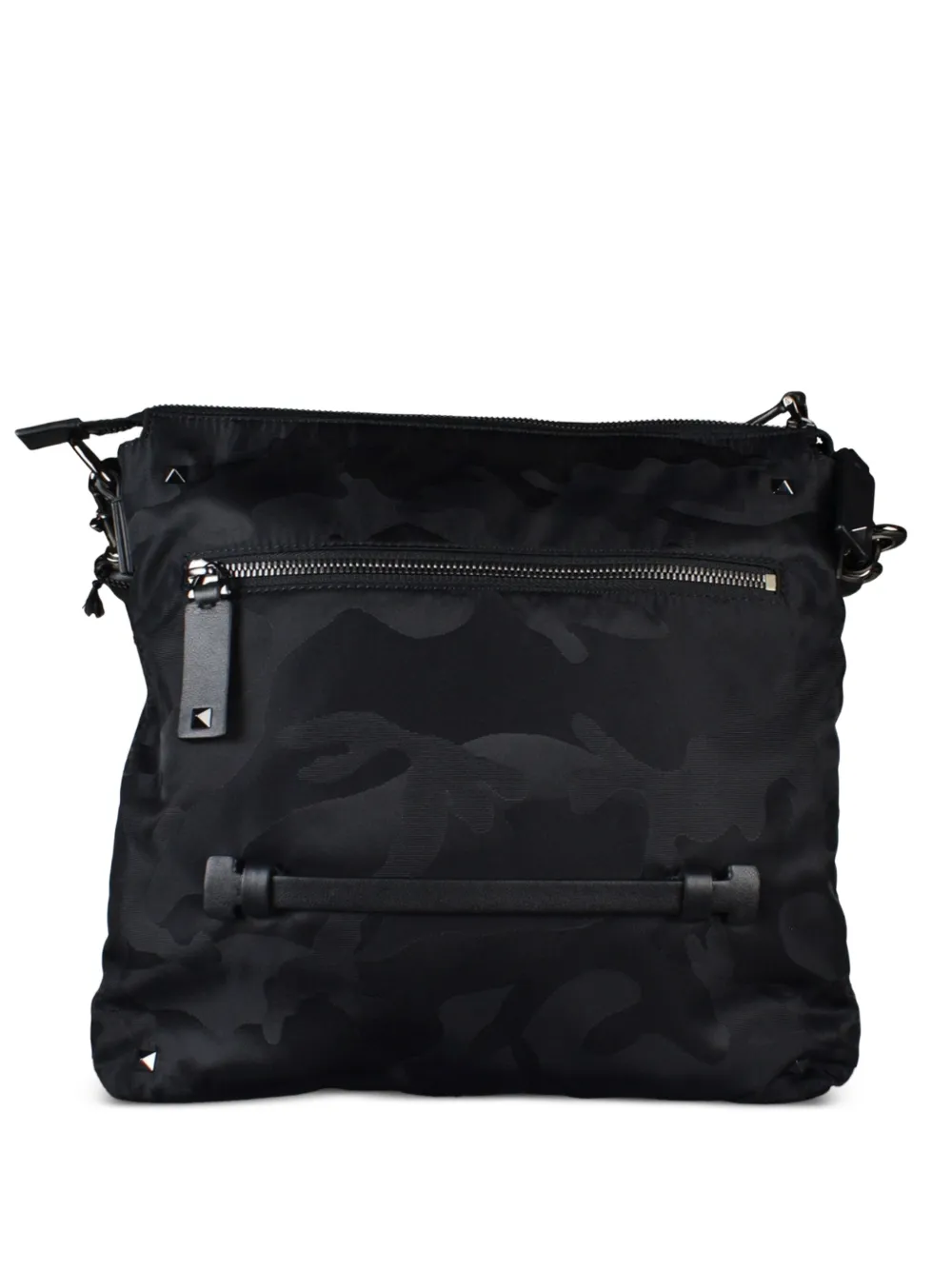 Valentino Garavani Borsa messenger con motivo camouflage - Nero
