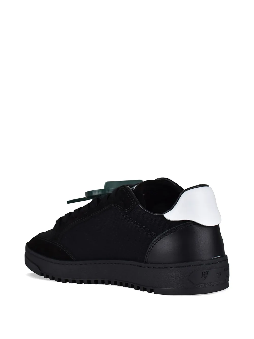Off-White Leren suède sneakers Zwart