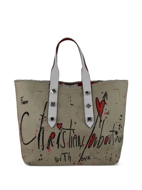 Christian Louboutin fringed studded tote bag