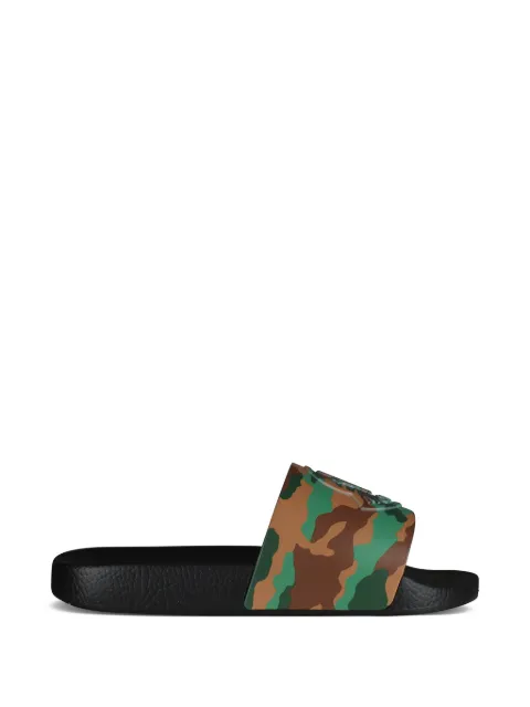 Moncler Basile camouflage embossed-logo slides